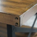 Bleak Wood and Metal Coffee Table with Storage - Image 7