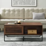 Trevo Wood and Metal Coffee Table with Storage - Image 12
