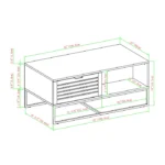 Trevo Wood and Metal Coffee Table with Storage - Image 14