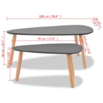 Dubby Oval coffee table - 2 pieces - Image 11