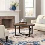 Yarde Cross Legs Round Coffee Table - Image 3