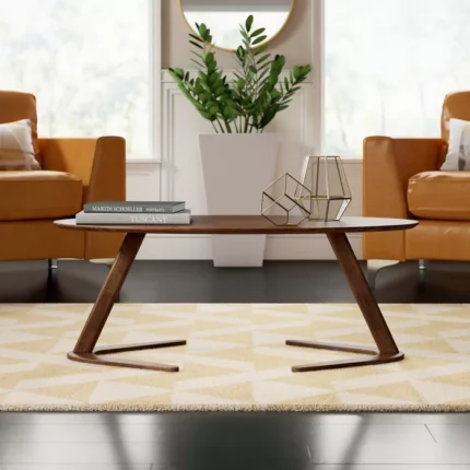 Doya Oval Wood Coffee Table - Brown