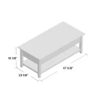 Vallia Wooden Coffee table with Storage - Image 9