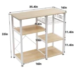 Slushy Rolling Kitchen Island with Metal Frame - Image 7