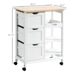 Kulinos Small Kitchen Island with Wheels - Image 7
