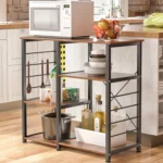 Bridu 3-Tier Wood and Metal Kitchen Stand - Image 2