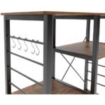 Bridu 3-Tier Wood and Metal Kitchen Stand - Image 5