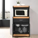 Masse Microwave Kitchen Cart with Open Storage