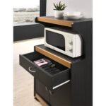 Masse Microwave Kitchen Cart with Open Storage - Image 4