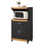 Masse Microwave Kitchen Cart with Open Storage - Image 5