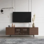 Sonama Wood TV Stand with Shelves - Image 6