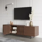 Sonama Wood TV Stand with Shelves - Image 8