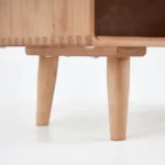 Twfli Wood and Rattan Shoe Storage Cabinet - Image 4