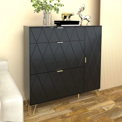 Crivi Wood Shoe Storage Cabinet