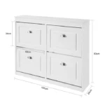 Posto Shoe Storage Cabinet - 4 Drawers - Image 6