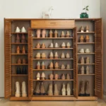 Orla Bamboo Shoe Rack with Mesh Doors - Image 7