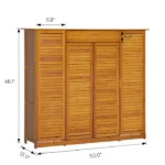 Orla Bamboo Shoe Rack with Mesh Doors - Image 9