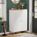 Dovas White & Brown Shoe Storage Cabinet