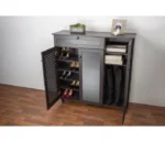 Petir Shoe Storage Cabinet - Black - Image 2