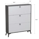 Recetar Shoe Storage Cabinet - 3 Folding Drawers - Image 8