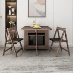 Sai Rectangle Folding Dining Table Set - Image 2