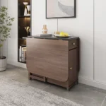 Sai Rectangle Folding Dining Table Set - Image 4