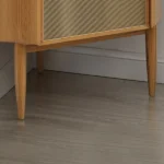 Hutch Natural Corner Cabinet 2-Door with Rattan - Image 5