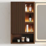 Julia lighted bathroom mirror with moving back storage - Image 3