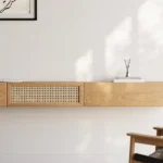 Ajari rattan and wood TV stand - Image 2