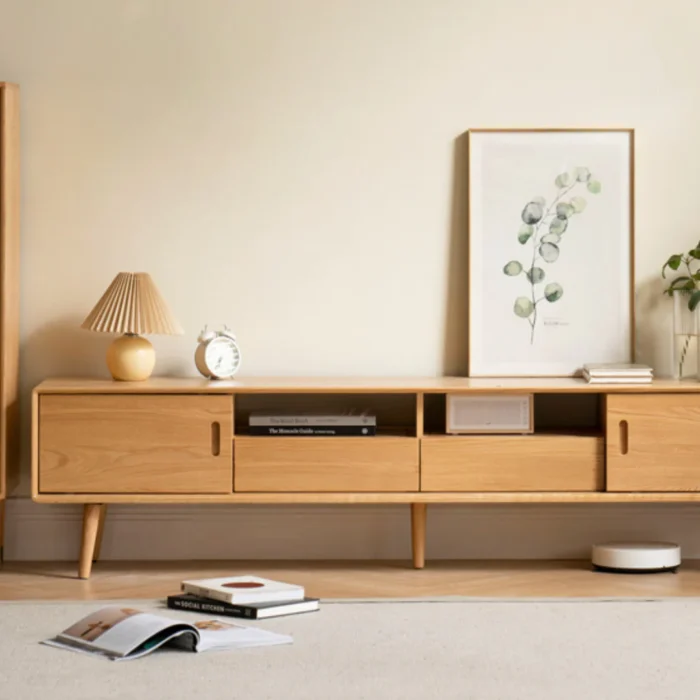 Rikka Natural wood TV table - Image 2