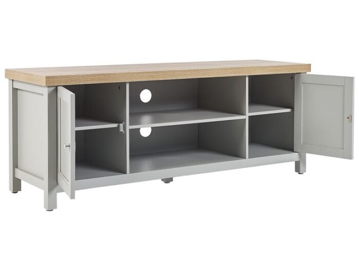 Sleek grey TV table - Image 4