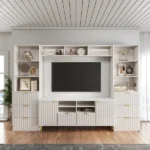 Macron TV table with storage unit
