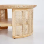 Krack Coffee table wood and rattan - Image 9
