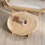 Krack Coffee table wood and rattan - Image 11