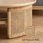 Krack Coffee table wood and rattan - Image 12