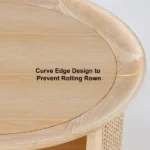 Krack Coffee table wood and rattan - Image 14