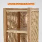 Klay Rattan Nightstand with natural wood - Image 2