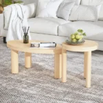 Kailie modern natural wood Side table - Image 5