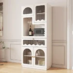 Azha White small Sideboard - Natural wood - Image 4