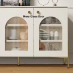 Credenza Sideboard Natural wood with Metal legs - Image 7