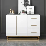 Crambella White Sideboard Natural wood with drawers and shelves