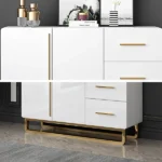 Crambella White Sideboard Natural wood with drawers and shelves - Image 2