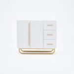 Crambella White Sideboard Natural wood with drawers and shelves - Image 3