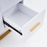 Crambella White Sideboard Natural wood with drawers and shelves - Image 7