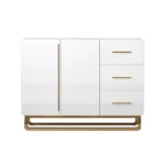 Crambella White Sideboard Natural wood with drawers and shelves - Image 10
