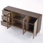 Atacha Modern Sideboard Natural wood with drawers and shelves - Image 7
