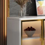 Klamf Sideboard Natural wood with Metal legs - Image 4