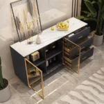 Klamf Sideboard Natural wood with Metal legs - Image 10