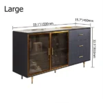Klamf Sideboard Natural wood with Metal legs - Image 14
