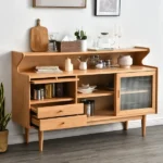 Crase Mid-century and Modern Natural wood Sideboard - Image 9